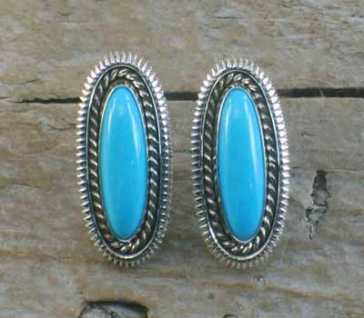 Artie Yellowhorse Sleeping Beauty Turquoise Earrings